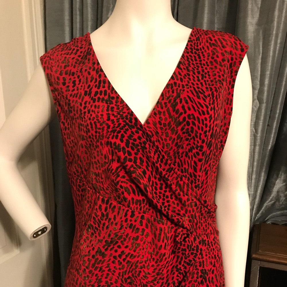 🌸MAKE AN OFFER 🌸Chaus Red Cheetah Print Blouse